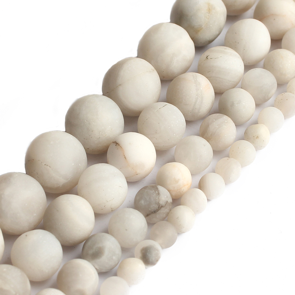 Vintage Collectible Marbles - Perles rondes en marbre Chrysocolla blanc