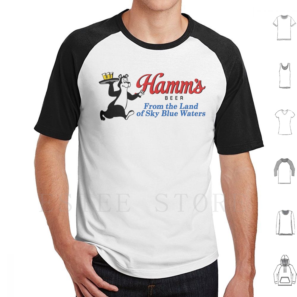 Collectible Vintage T Shirts - Hamm's Beer Bear Design t-shirt imprimé