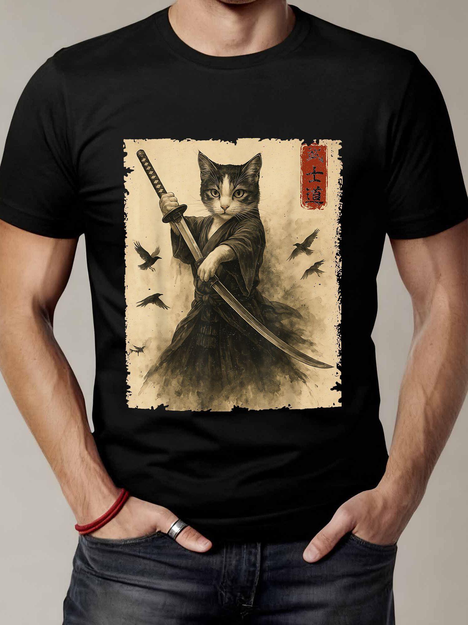 Collectible Vintage T Shirts - T-shirt vintage avec motif de chat