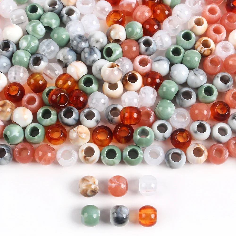 Vintage Collectible Marbles - Perles rondes à motif de marbre