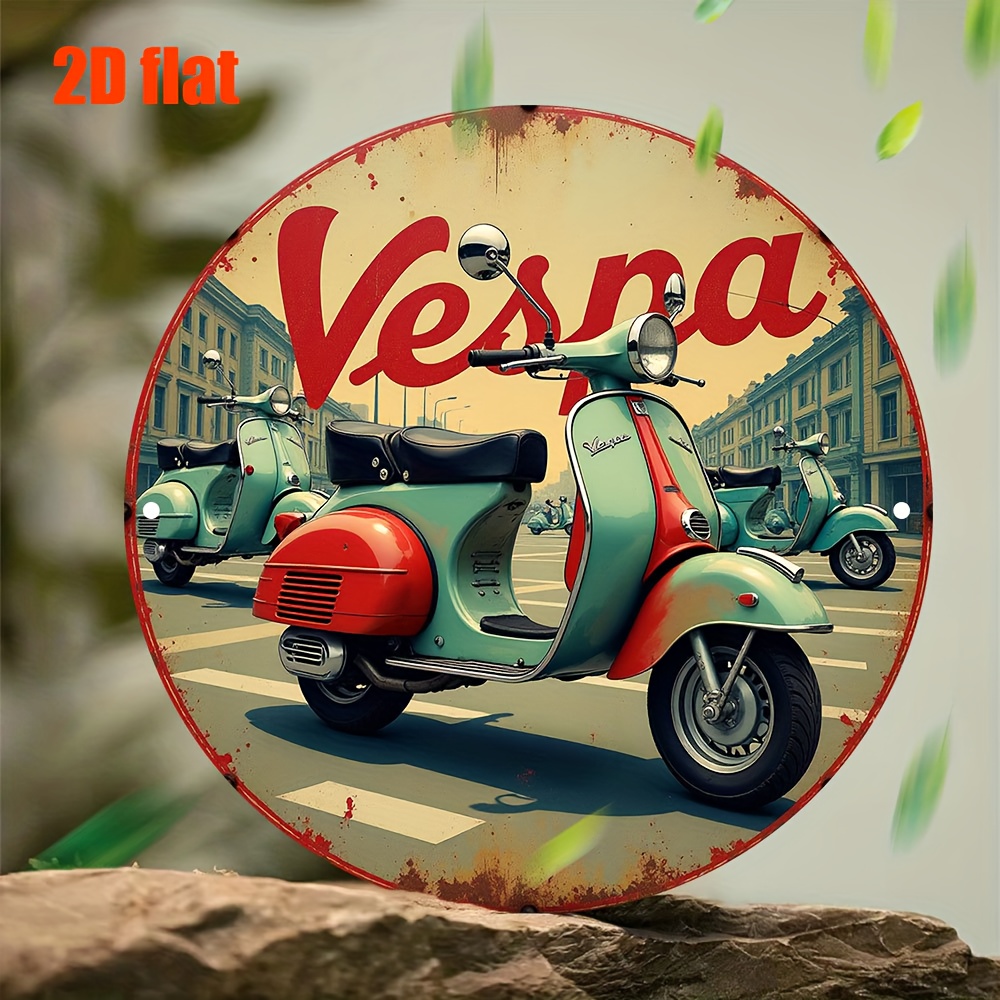 Vintage Collectible Signs - Art mural en métal pour scooter