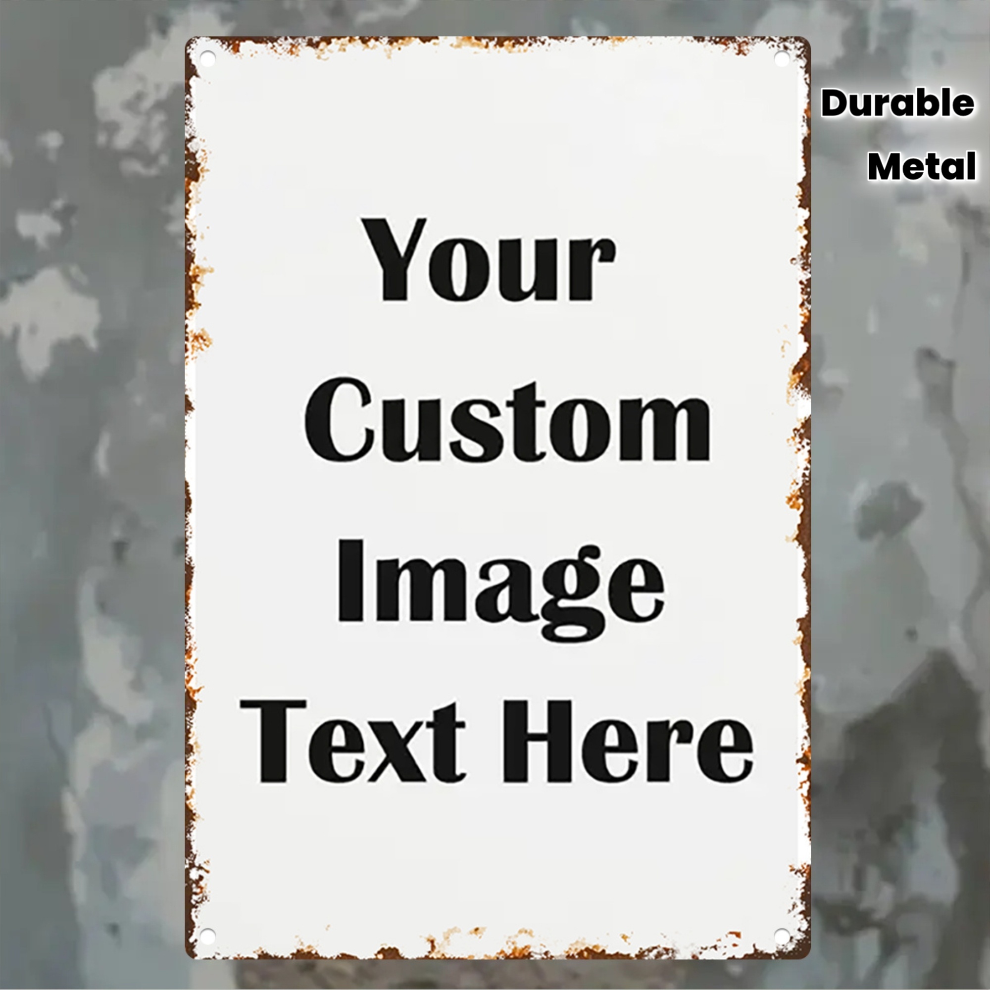 Vintage Collectible Signs - Panneau en métal personnalisé avec image/texte