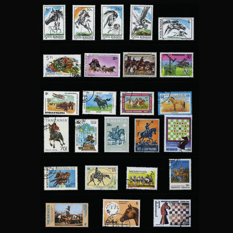 Timbres-poste 50 chevaux diffé - Collectible Vintage Postage Stamps avis et prix