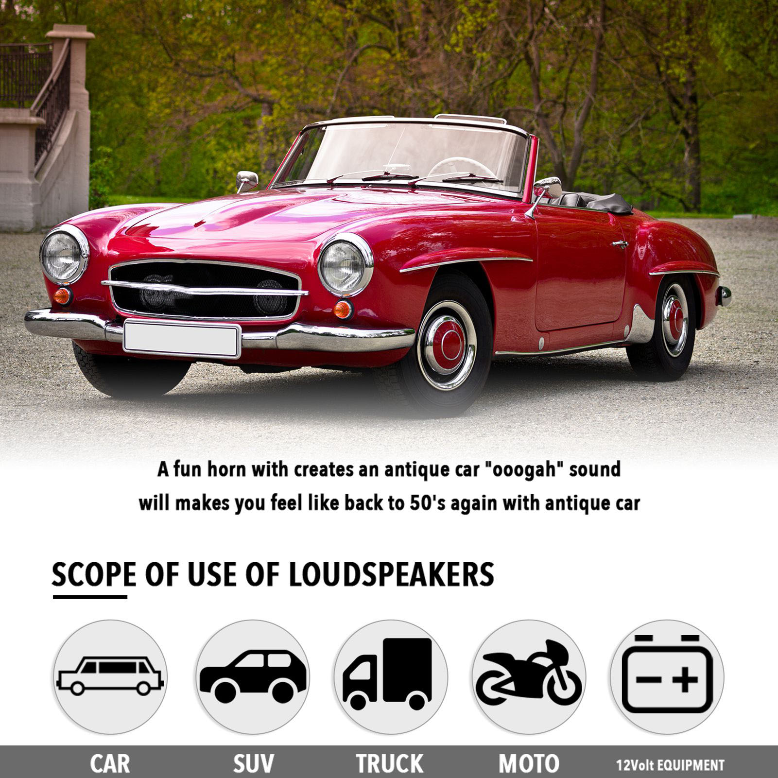 Klaxon classique Vintage OO-GA - Vintage Collectible Cars avis et prix
