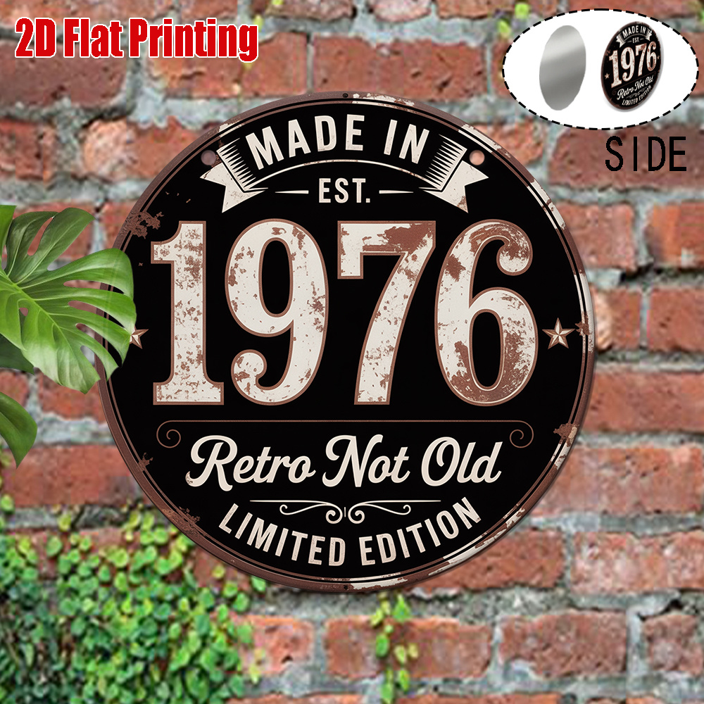 Plaque en métal vintage 2D, 1  - Vintage Collectible Signs avis et prix