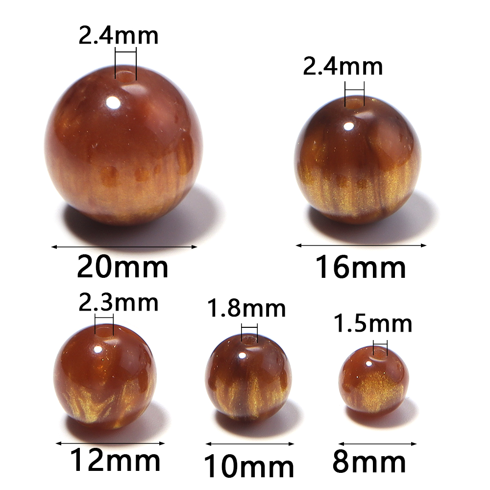 Perles en résine dorées, ronde - Vintage Collectible Item avis et prix