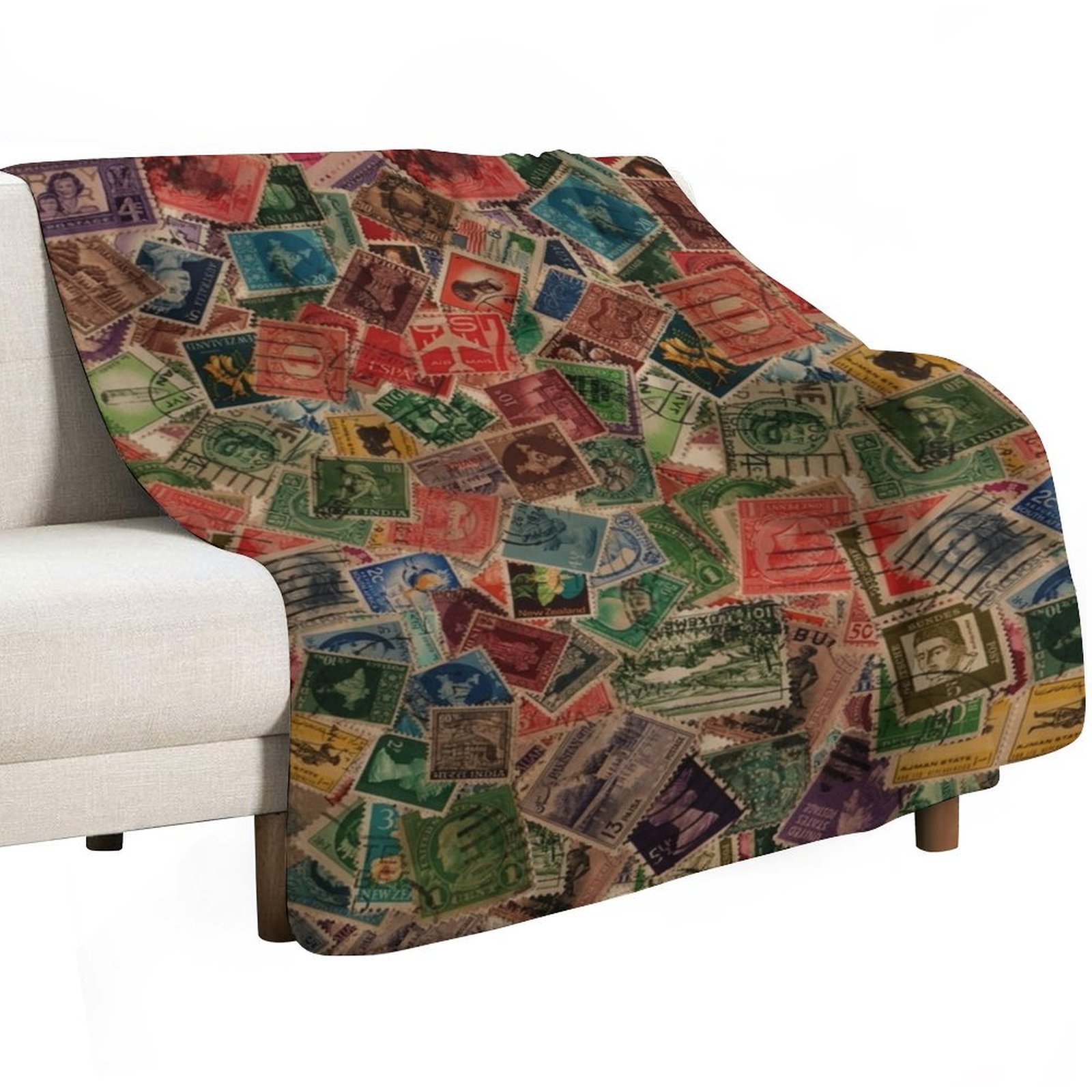 Couverture en peluche chaude e - Collectible Vintage Postage Stamps avis et prix