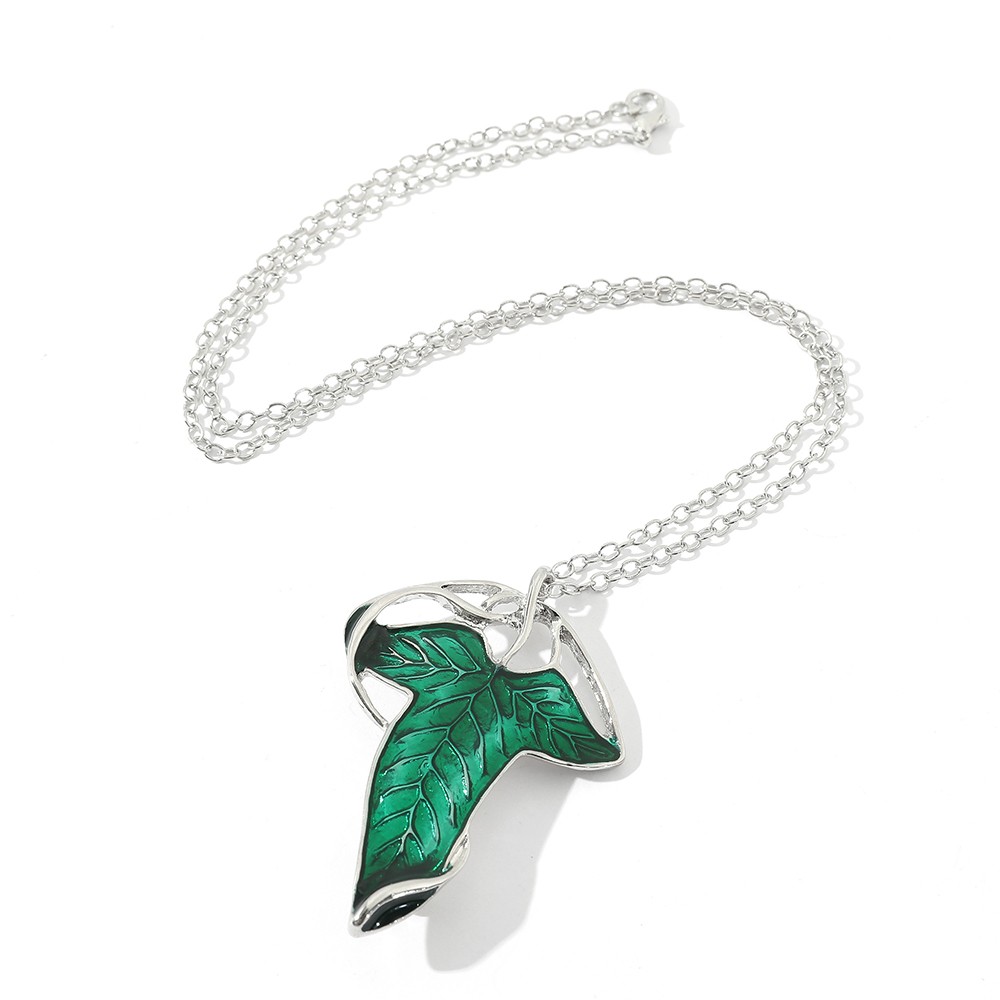 Collier pendentif feuille vert - Vintage Collectible Item avis et prix