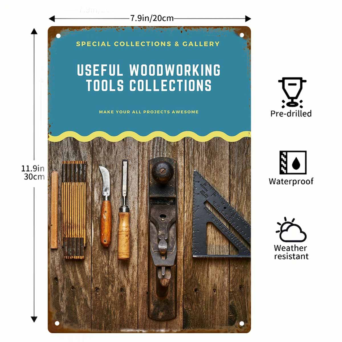 Panneau mural vintage en métal - Collectible Vintage Tools avis et prix